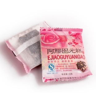  1.8元百年堂阿胶块熬桃花固元糕膏即食阿胶滋补品单片装80片免邮