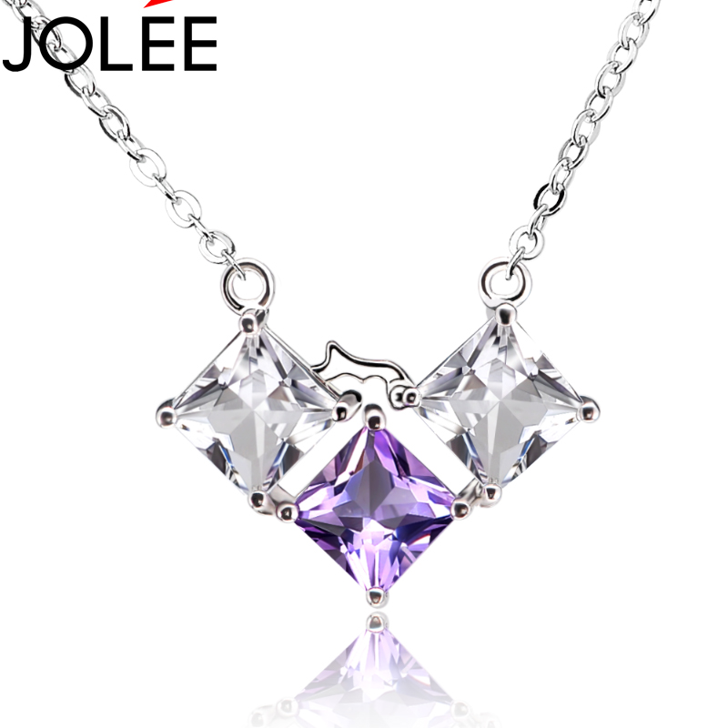 JOLEE 新款 心心相依 纯天然水晶项链 吊坠 女款 短款 锁骨 时尚 JOLEE 新款 心心相依 纯天然水晶项链 吊坠 女款 短款 锁骨 时尚