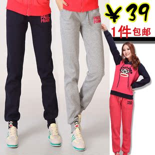  清仓特价冬加绒加厚运动裤抓绒女卫裤棉裤大嘴猴休闲裤哈伦裤大码