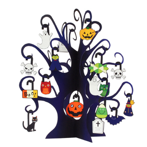 万圣节装饰树鬼树 3D纸模型diy带纸质说明书