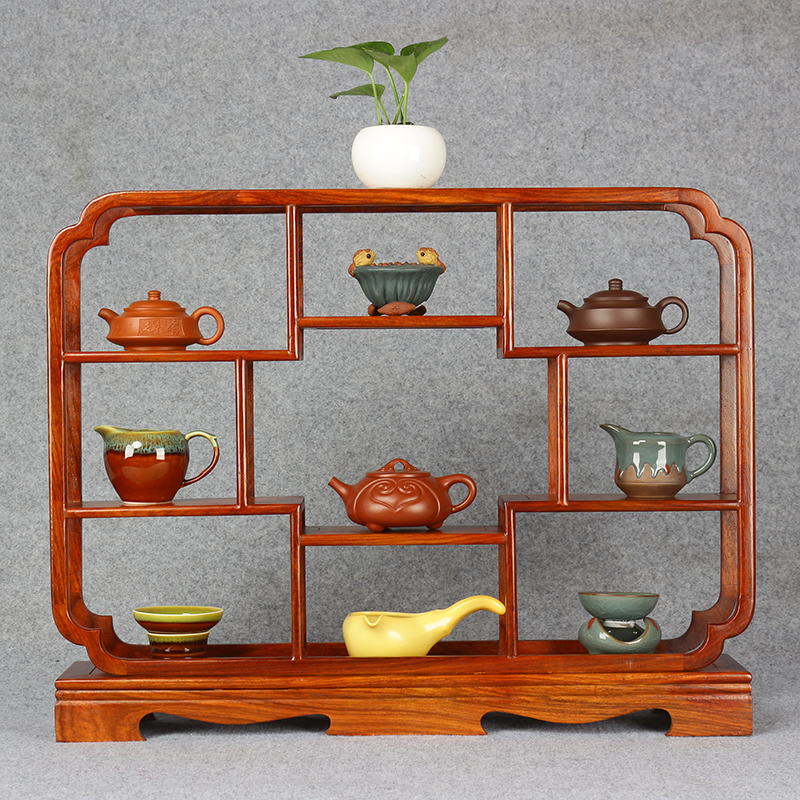 Shelf solid wood Chinese style Treasure House To fake something antique mesa Shelf Antique frame Rosewood teapot tea set Display rackin the Accessories/Fashion Jewelry, Decoration category - from Buy2taobao.com to provide professional Taobao agent buy service