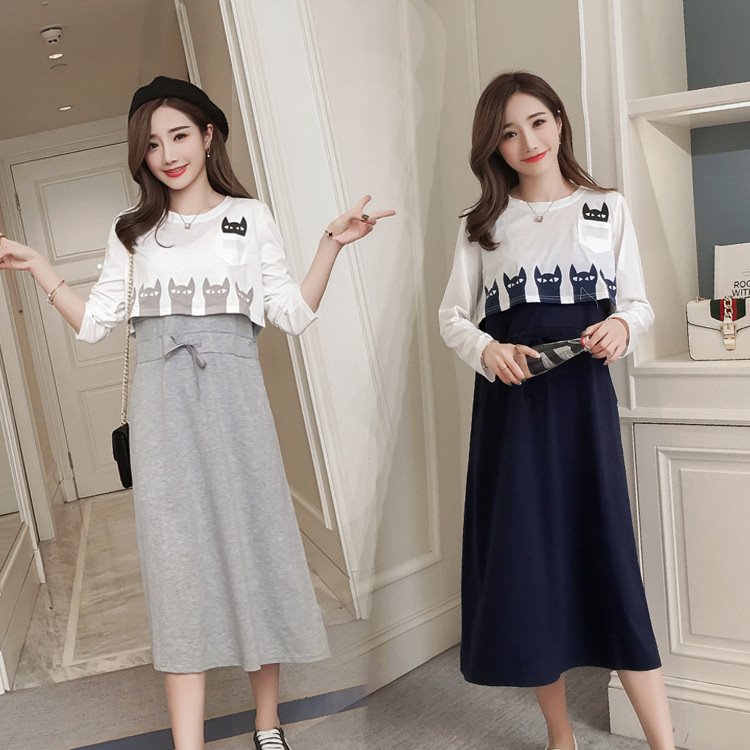 2019年春款孕妇装时尚长袖哺乳期衣服春夏两用早春新款套装连衣裙在类目 孕妇装/孕产妇用品/营养, 孕妇装, 连衣裙中 - 来自Buy2taobao.com提供专业的淘宝代购服务