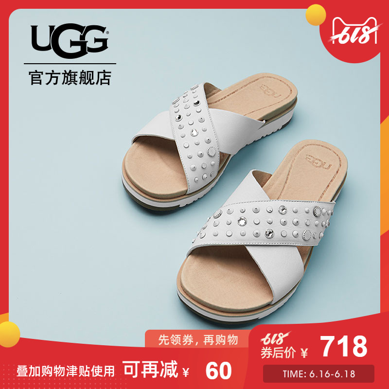 UGG Summer new pattern lady Sandals Ashley Sandals series overlapping rivet Sandals 1090241in the Women's Shoes, Sandals category - from Buy2taobao.com to provide professional Taobao agent buy service