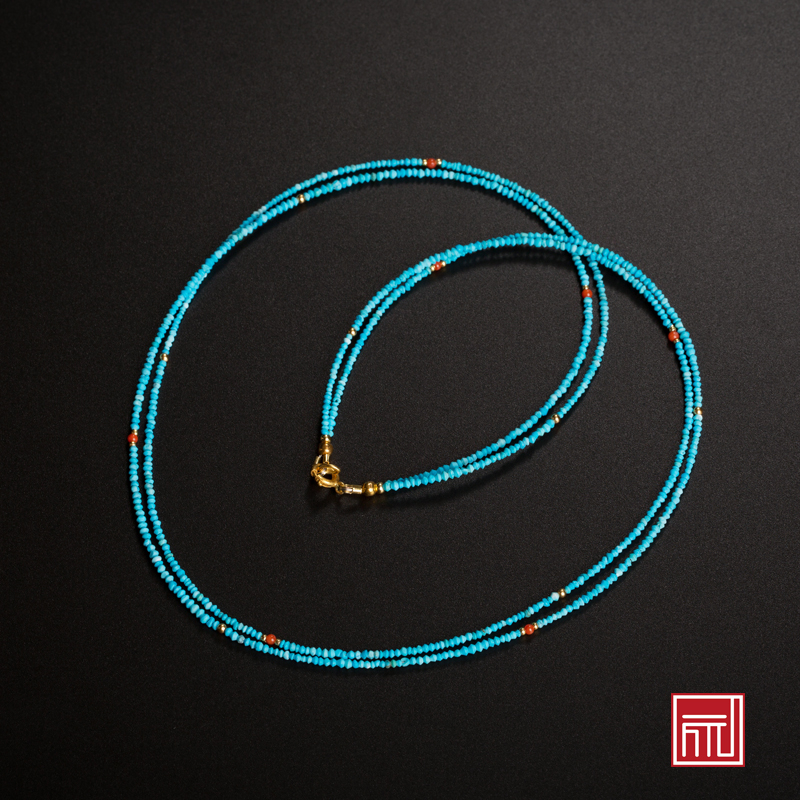 Veteran Original design natural Turquoise Necklace natural Versatile Retro Chinese style Queen's Day giftin the Accessories/Fashion Jewelry, Necklace category - from Buy2taobao.com to provide professional Taobao agent buy service