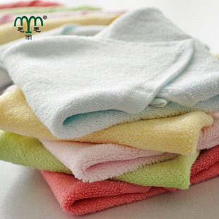  毛毛雨竹纤维毛巾 婴儿宝宝小方巾 擦手巾批发 儿童竹炭毛巾正品