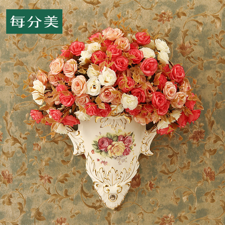 European style Countryside Retro Wall hanging Wall decoration vase Flower art Wall decorate Pendant wall Pendants ceramics The flowersin the Home accessories , Mural category - from Buy2taobao.com to provide professional Taobao agent buy service