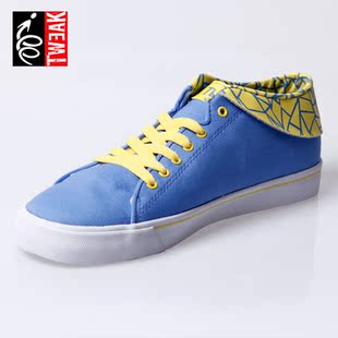  tweak春夏新品包邮 英伦低帮鞋休闲简约鞋口翻边男鞋 校院帆布鞋