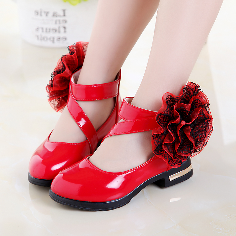 Spring girl leather shoes Single shoes High-heeled perform dance shoes Princess shoes Rome Tip Black and red Pink Patent leatherin the Shoes/Baby Shoes/Parent-child shoes , Leather shoes category - from Buy2taobao.com to provide professional Taobao agent buy service