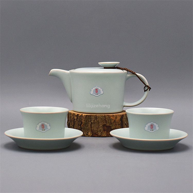 正品东道汝窑功夫茶具高档茶具套装整套装汝瓷精品悠然茶组包邮|msdalam kategori pinggan mangkuk, set teh, Kung Fu teh - dari Buy2taobao.com untuk memberikan perkhidmatan ejen Taobao profesional membeli