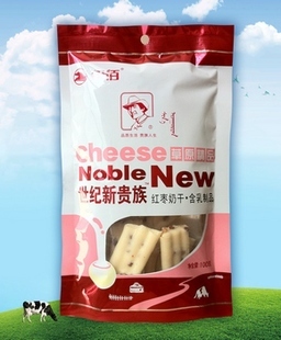  草原毛豆家 伊佰世纪新贵族红枣奶酪干100克 内蒙古特产奶酪制品