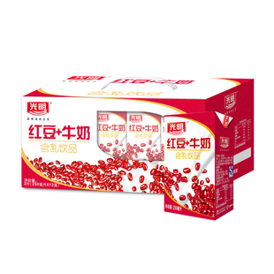  【天猫超市】光明 红豆牛奶 250ml*12包/提 含乳饮品