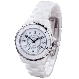  复古表 时尚白色陶瓷表J12沐之晴手表女士时装表镶钻女表