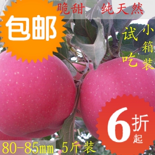  山东烟台苹果红富士栖霞冰糖心新鲜苹果水果有机80mm小箱七省包邮