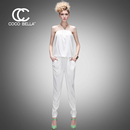COCOBELLA2013早春新品独家定制白色宽松版型抹胸长款连体裤PT17 COCOBELLA2013早春新品独家定制白色宽松版型抹胸长款连体裤PT17