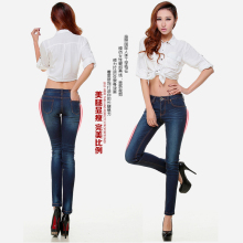 Spring models new Korean version of the Slim waist jeans were skinny pants female elastic pencil pants trousers Women