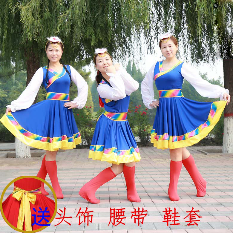 2017年云裳恋衣春夏新款广场舞服装民族风藏族舞蹈裙演出连衣裙女在类目 运动/瑜伽/健身/球迷用品, 舞蹈/健美操/体操, 广场舞, 广场舞套装中 - 来自Buy2taobao.com提供专业的淘宝代购服务