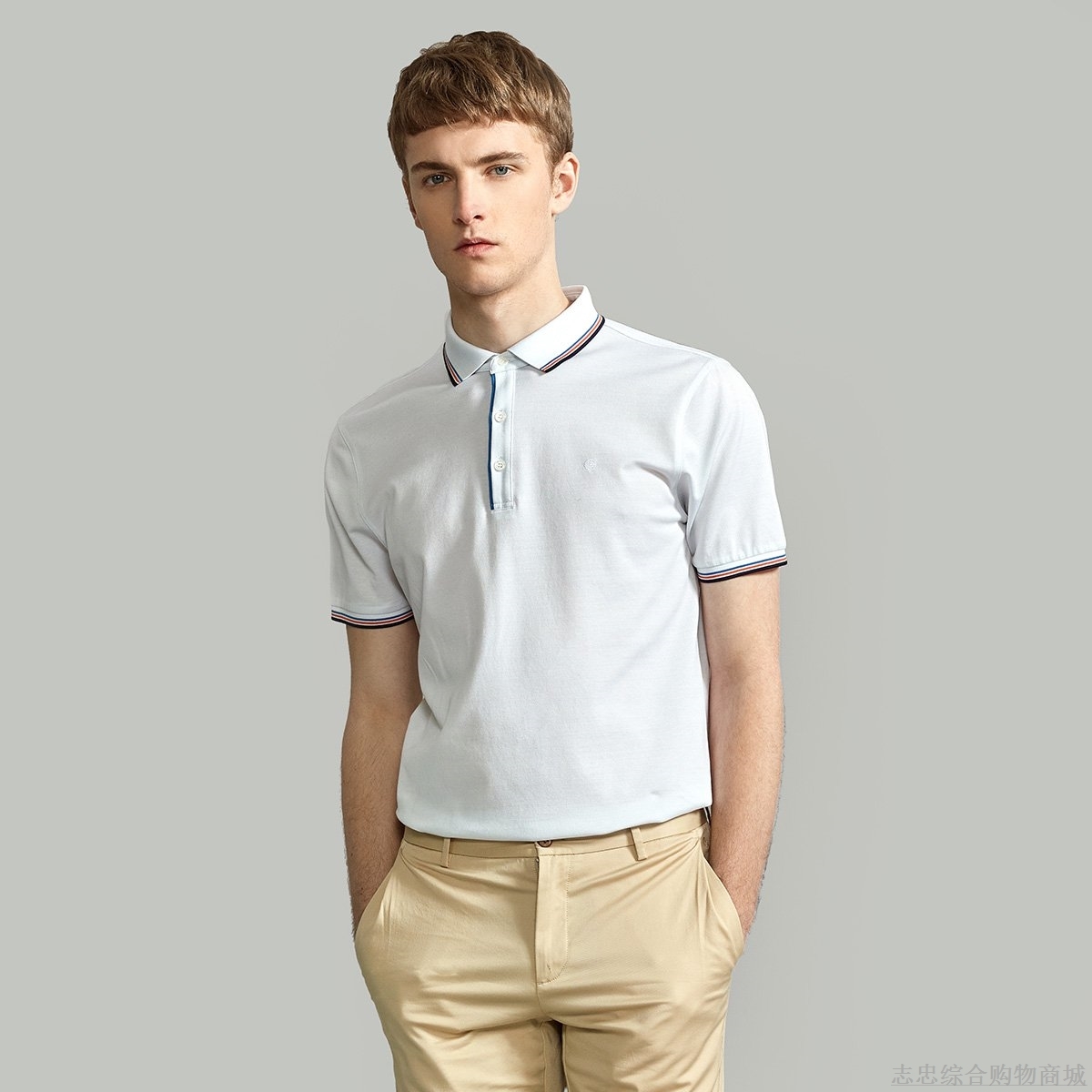 纯棉拼色翻领男士POLO短袖T恤在类目 男装, Polo衫中 - 来自Buy2taobao.com提供专业的淘宝代购服务