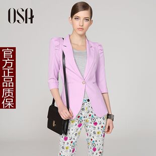  欧莎旗舰店OSA正品牌女春装新款小西装修身外套 清仓 SW33097