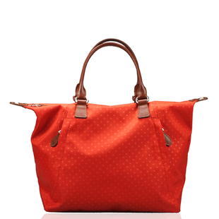  D*ZUSE泽西深圳 新款波尔多圆点尼龙配牛皮包女包手提包斜背包