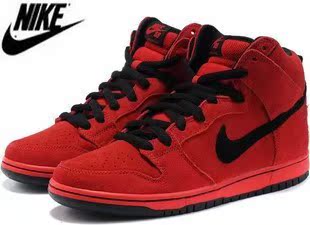  耐克板鞋Nike休闲鞋Dunk High SB地狱男爵红色高帮男鞋305050-600