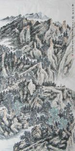 中国美术家协会会员郭金服绘四尺春山不老图