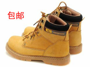  卡特CAT男鞋潮流高帮鞋女鞋真皮马丁靴户外 短靴磨砂皮大头军靴鞋