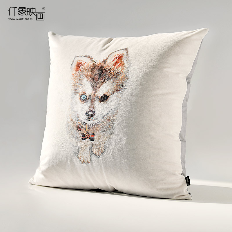 Cool dog #1 Zhao Na Illustration Art originality Pillows lovely Pets sofa Cushion Office Pillow Containing corein the Home Fabric , Pillow/Pillow category - from Buy2taobao.com to provide professional Taobao agent buy service
