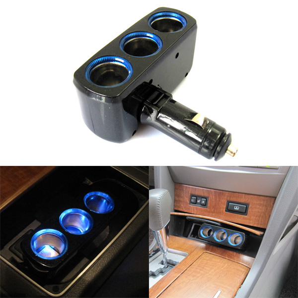 Car Leopard vehicle Blue light The cigarette lighter source distributor automobile YTO three The cigarette lighter LIGHTin the Car/Articles/Fitting/Refit , Car Audio/Car Electronics/Electric , Car Electronics/Electric , Car cigarette lighter category - from Buy2taobao.com to provide professional Taobao agent buy service