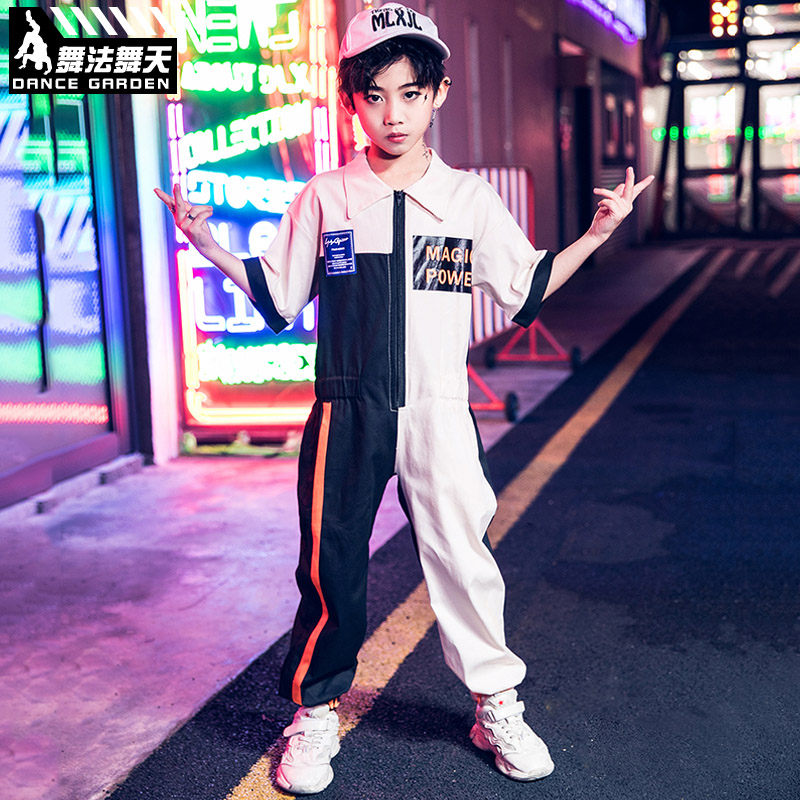 儿童街舞套装男童嘻哈连体衣宽松帅气hiphop少儿演出衣服表演服潮|ruв категории Детская одежда, детский костюм - от Buy2taobao.com для оказания профессиональной услуги покупки агента Taobao