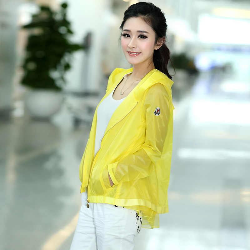 JJ new Korean version with a genuine wood summer hats sun protection clothing transparent Sun block shirt women long sleeves beachwear coat women