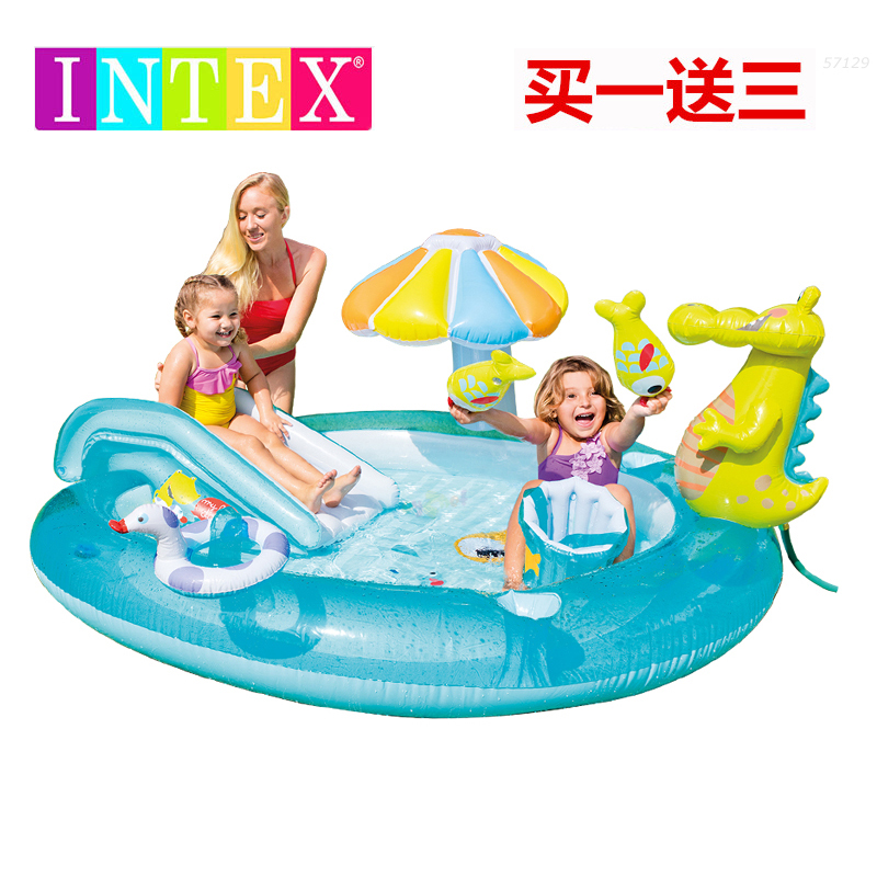 INTEX充气游泳池可喷水宝宝戏水池 带滑梯鳄鱼 儿童爬行池捞 鱼池|ruв категории игрушка/коляска/головоломка/блоки/модель, плавательный бассейн/детский игрушка, плавательный бассейн - от Buy2taobao.com для оказания профессиональной услуги покупки агента Taobao