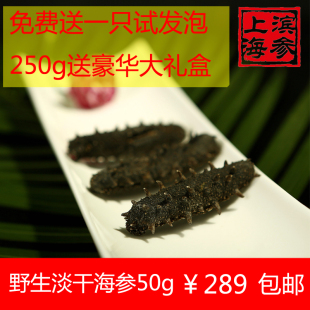  【免费试吃一只】上滨8年野生大连海参干货刺参纯淡干海参辽参50g