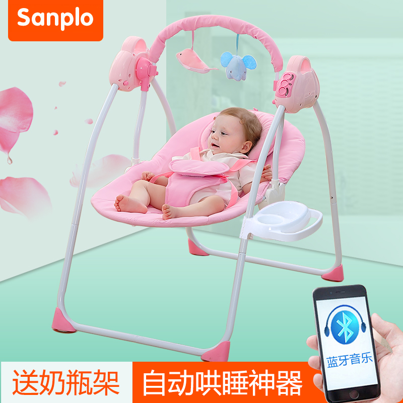 哄娃神器电动婴儿摇摇椅摇篮床带娃哄睡觉神器摇摇床婴儿安抚躺椅在类目 尿片/洗护/喂哺/推车床, 童床/婴儿床/摇篮/餐椅, 摇椅中 - 来自Buy2taobao.com提供专业的淘宝代购服务
