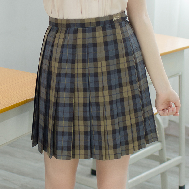 【梗豆物语】JK制服百褶裙 浅蓝沙金格子裙学院风学生裙可爱百搭|msdalam kategori Butik wanita / wanita, skirt - dari Buy2taobao.com untuk memberikan perkhidmatan ejen Taobao profesional membeli