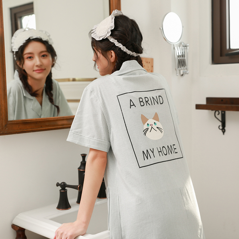 Maintex Nightdress Sweet lovely Korean Edition fresh student pure cotton Cotton girl pajamas Home Furnishings Mid length versionin the Lingerie/Men's underwear/Tracksuit , Lingerie category - from Buy2taobao.com to provide professional Taobao agent buy service