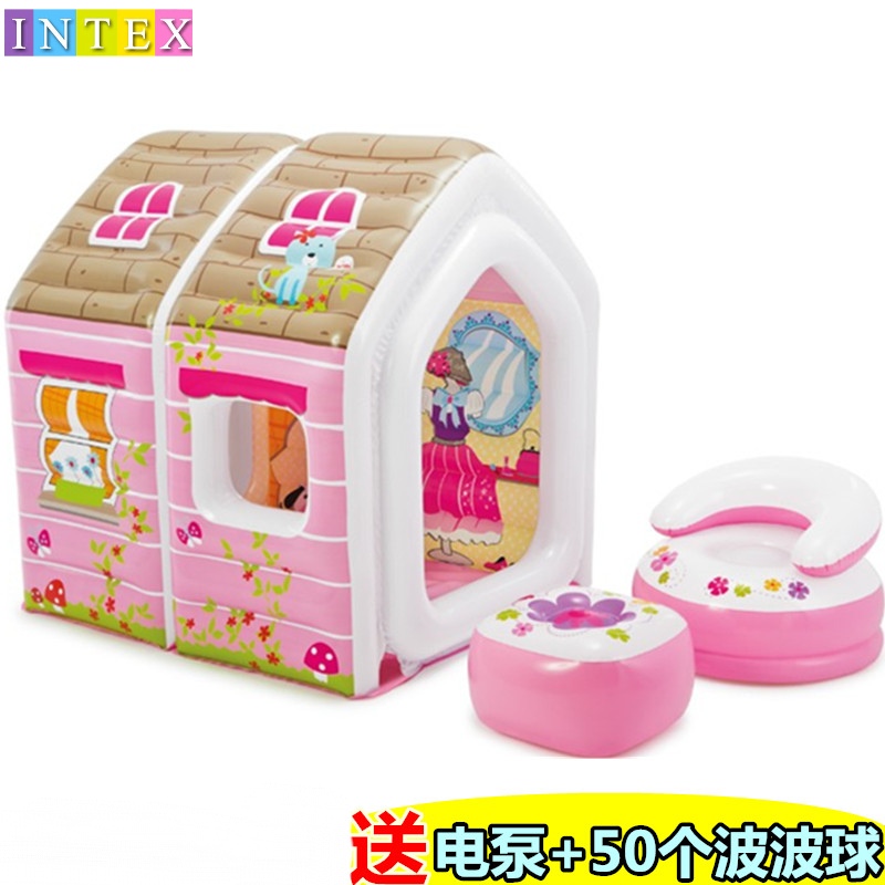 INTEX 卡通兒童帳篷 遊戲玩具屋室內折疊充氣城堡海洋球池在類目 玩具/童車/益智/積木/模型, 戶外運動/休閒/傳統玩具, 兒童帳篷/遊戲屋中 - 來自Buy2taobao.com提供專業的淘寶代購服務