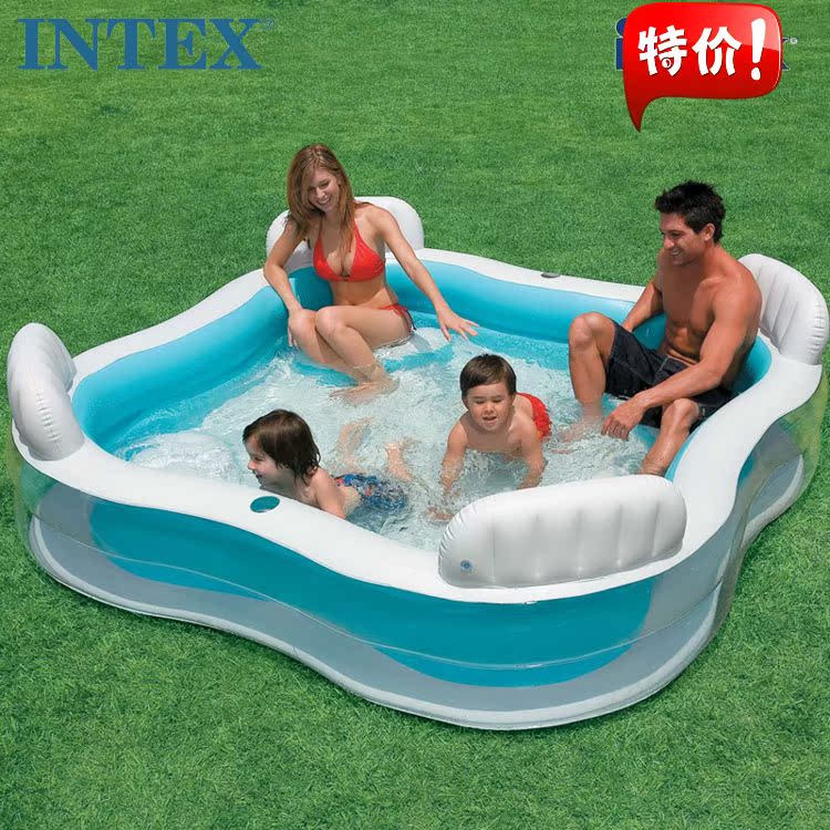 包郵正品INTEX靠背座位家庭充氣戲水池 兒童遊泳池 寶寶海洋球池在類目 玩具/童車/益智/積木/模型, 游泳池/戲水玩具, 游泳池中 - 來自Buy2taobao.com提供專業的淘寶代購服務