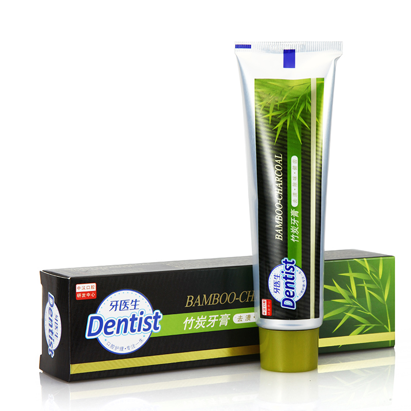 【去口臭】牙医生竹炭黑色牙膏120g 吸附口腔硫化物 清新口气自然