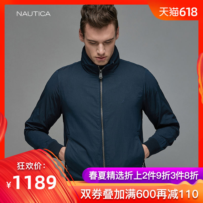 NAUTICA/诺帝卡2019春季新品男士防泼水隐藏连帽外套夹克男JC9197在类目 男装, 夹克中 - 来自Buy2taobao.com提供专业的淘宝代购服务