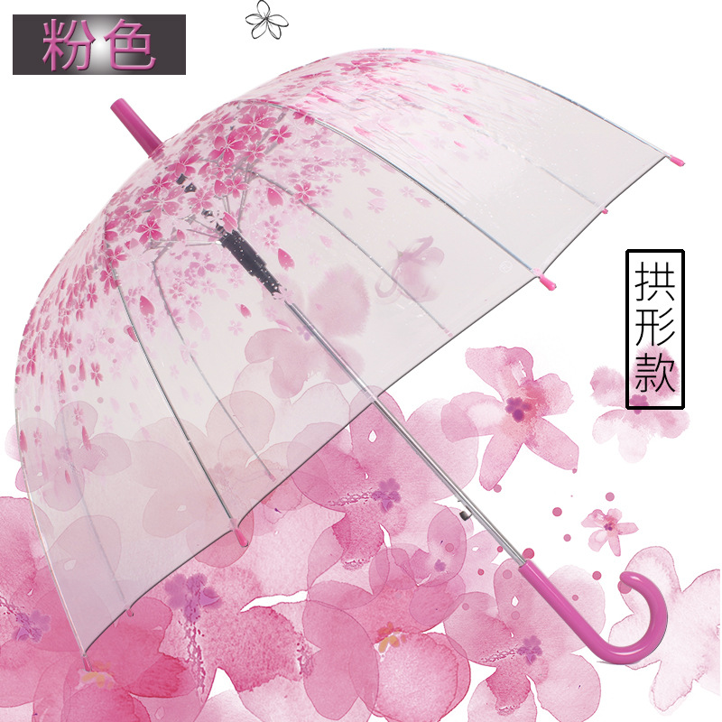包邮日式文艺范阿波罗透明樱花雨伞中大童学生女孩拱形鸟笼晴雨伞|ruв категории начало ежедневно, зонтик/дождь/дождь/водостойкость, зонтик - от Buy2taobao.com для оказания профессиональной услуги покупки агента Taobao