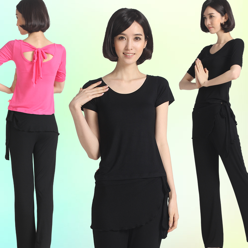舞蹈服装练功服女短袖现代舞上衣成人修身形体服套装中袖跳舞衣服|ruв категории движение/йога/фитнес/фанаты товаров, танец/аэробика/гимнастика, современный танец, современный танец одежды - от Buy2taobao.com для оказания профессиональной услуги покупки агента Taobao