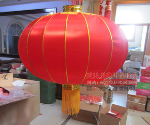  灯笼铁口绸布大红灯笼春节灯笼批发结婚节日喜庆灯笼新年灯笼挂饰