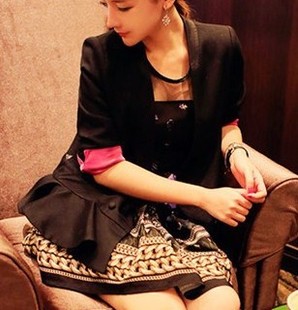  春装明星同款连衣裙大码 浪漫复古风印花 无袖修身百搭连衣裙