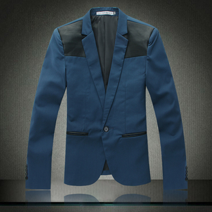  男款西服套装 男士韩版修身西服 西服外套 上衣西服马甲 拼接