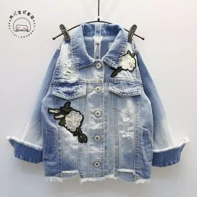 Korean Edition Children's clothing girl Autumn coat children leisure time fashion 2017 spring clothes New products Flower Chaqueta tidein the Children/Baby/Family fitted , Coat/Jacket/Overcoat , Ordinary jacket category - from Buy2taobao.com to provide professional Taobao agent buy service