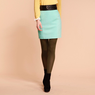  专柜款[新品]歌莉娅GOELIA春季新款含羊毛高腰半身裙31R2A07