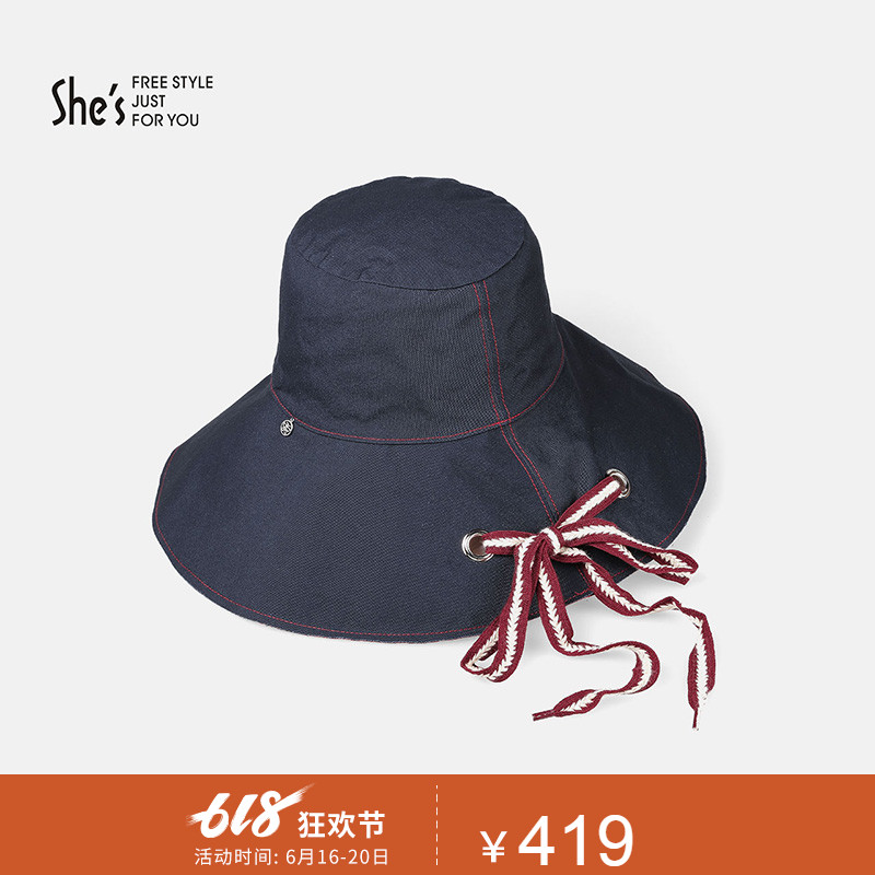 惠shes茜子双面撞色时尚织带布艺遮阳大檐帽休闲轻便棉布渔夫帽子|ruв категории Аксессуары, шляпа - от Buy2taobao.com для оказания профессиональной услуги покупки агента Taobao