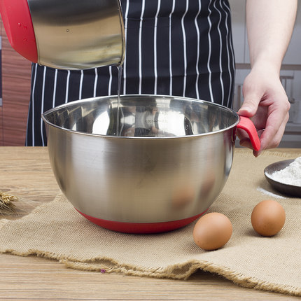 Stainless steel Deepen Splash Bowl beat eggs Salad bowl colour silica gel Non-slip bottom Salad bowl thickening Bowl beat eggsin the Kitchen/Cooking utensils , Barbecue/Bakeware , Baking DIY Appliance , Other baking utensils category - from Buy2taobao.com to provide professional Taobao agent buy service