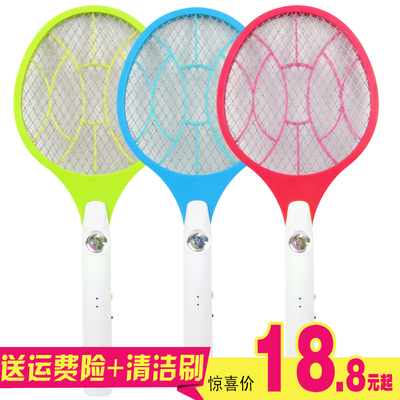 丽禾电蚊拍可充电式LED灯大号网面家用苍蝇拍电池灭蚊拍电蚊子拍