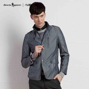  VIP与狼共舞春装新款男士纯色立领商务休闲轻薄夹克351301730